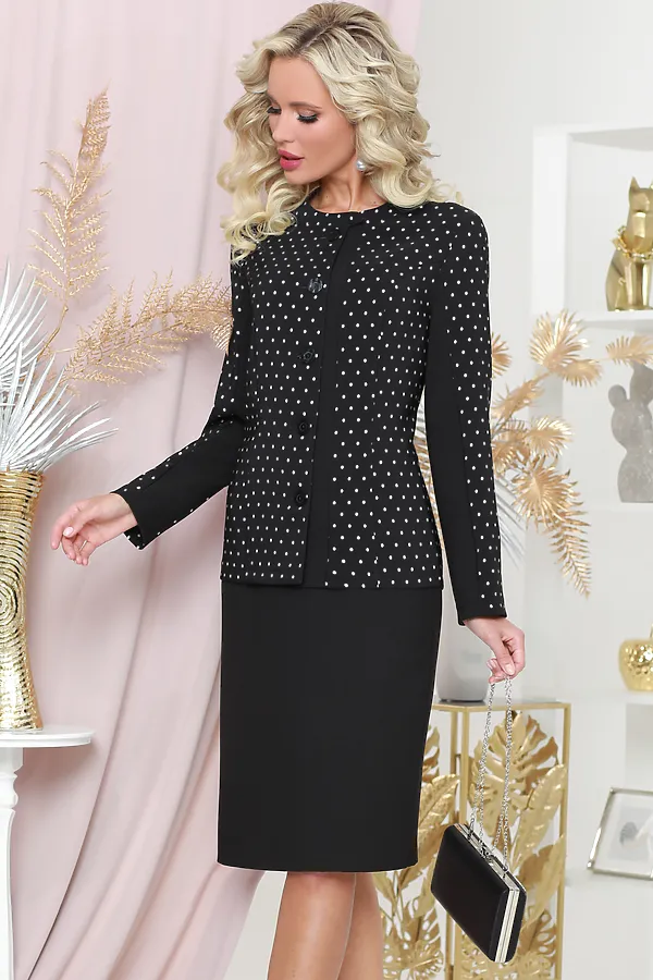 Костюм (Жакет+Юбка) DSTREND, чёрный - фото 2