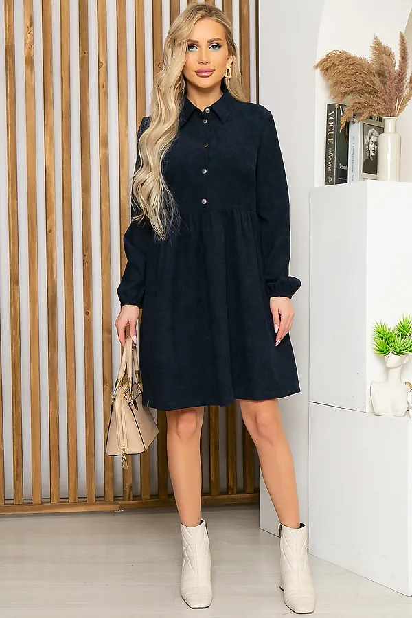 Платье LADY TAIGA, темно-синее - фото 2