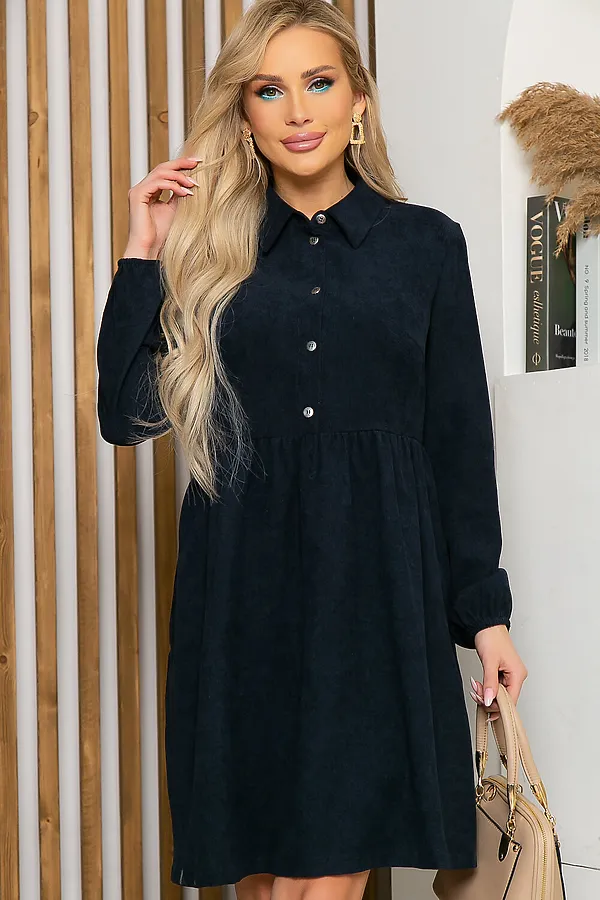 Платье LADY TAIGA, темно-синее - фото 2