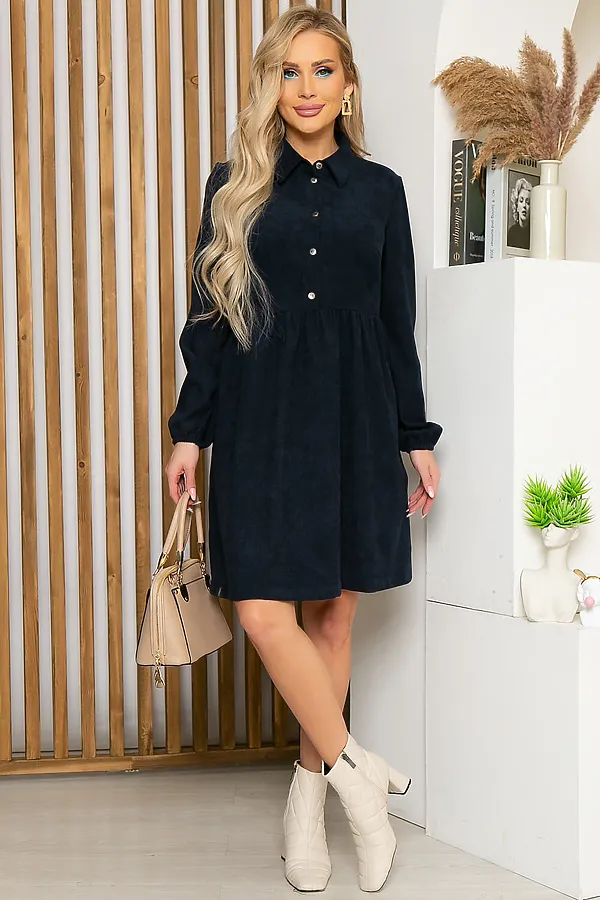 Платье LADY TAIGA, темно-синее - фото 2