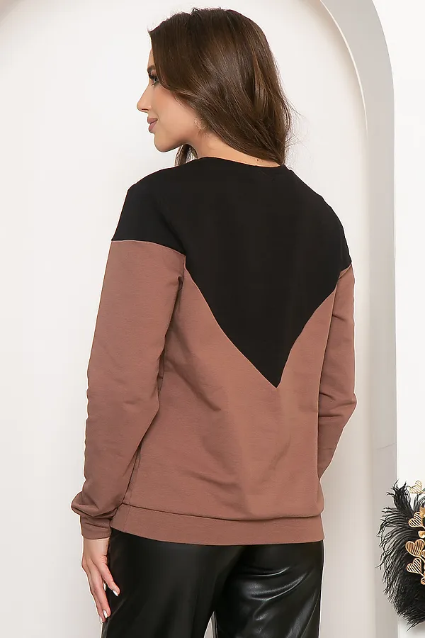 Свитшот LADY TAIGA, шоколад, чёрный - фото 2