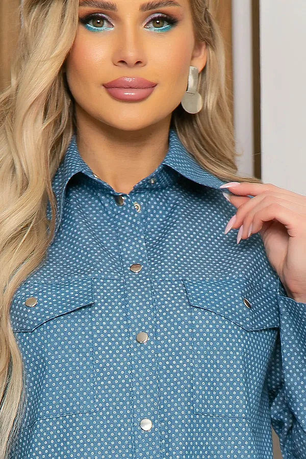 Рубашка LADY TAIGA, джинс - фото 2