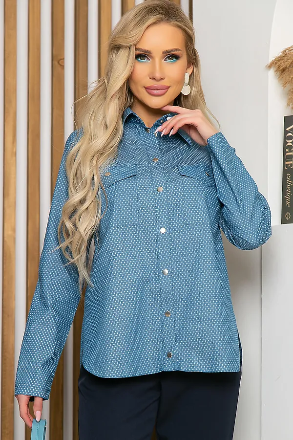 Рубашка LADY TAIGA, джинс - фото 2