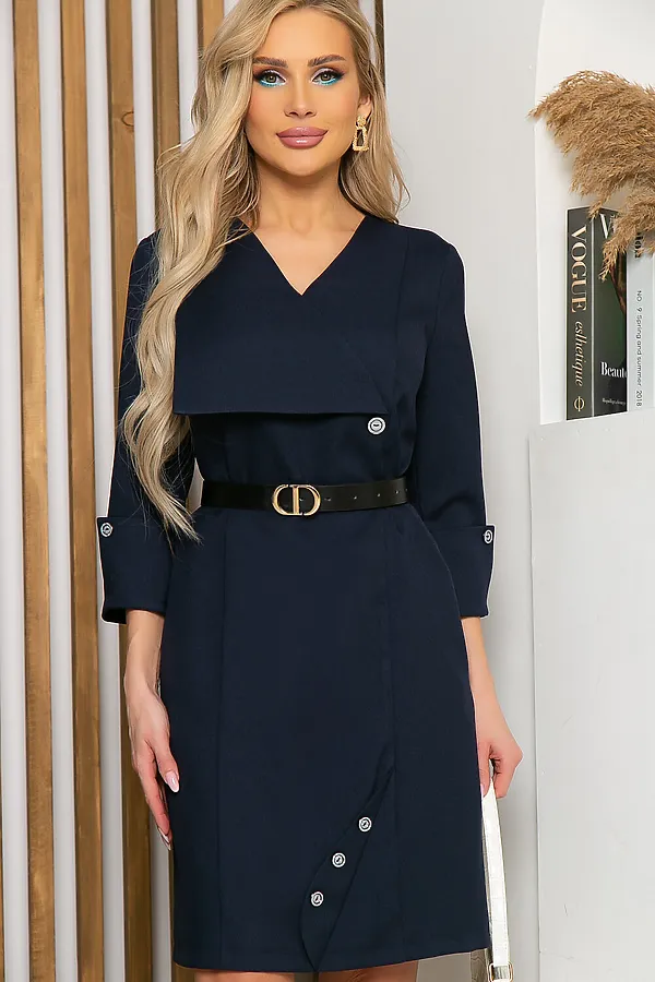 Платье LADY TAIGA, темно-синее - фото 2