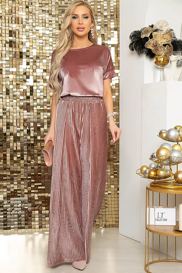 Костюм (Блуза+Брюки) LADY TAIGA, пыльная роза - фото 2