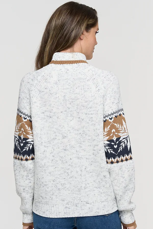 Свитер NEWVAY, вечерний иней/т.джинс/карамельный кофе - фото 2