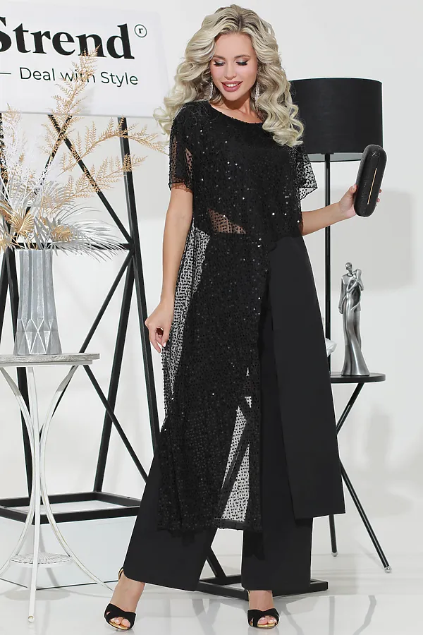 Костюм (Блузон+брюки) DSTREND, чёрный - фото 2