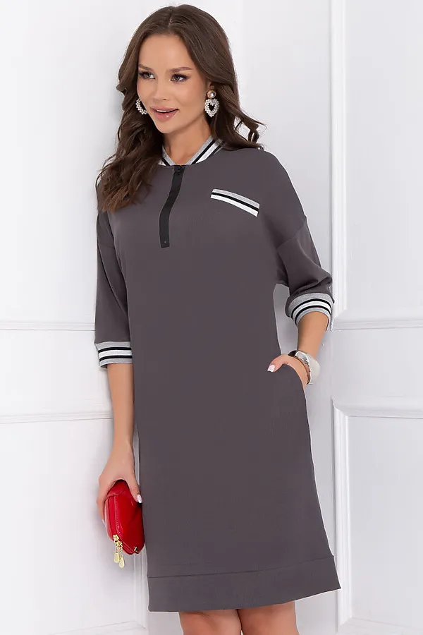 Платье BELLOVERA, серый - фото 2