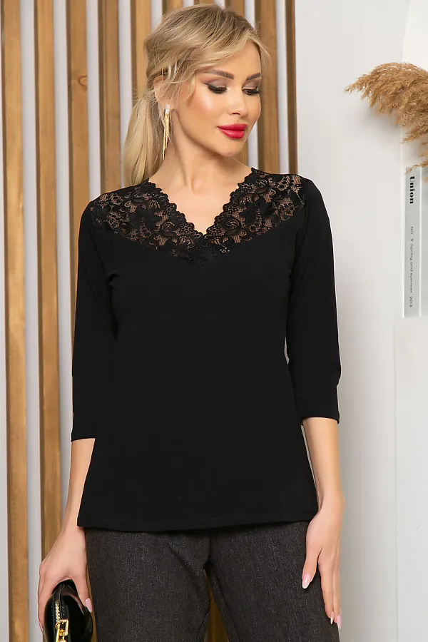 Лонгслив LADY TAIGA, блэк - фото 2