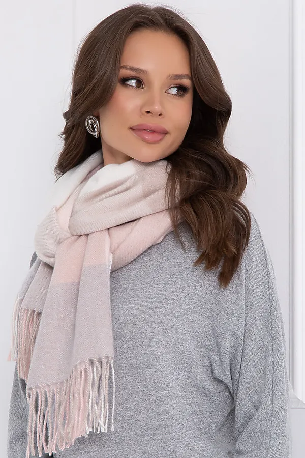 Палантин  BELLOVERA, пудровый - фото 2