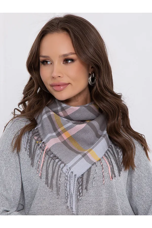 Палантин  BELLOVERA, серый, бежевый - фото 2