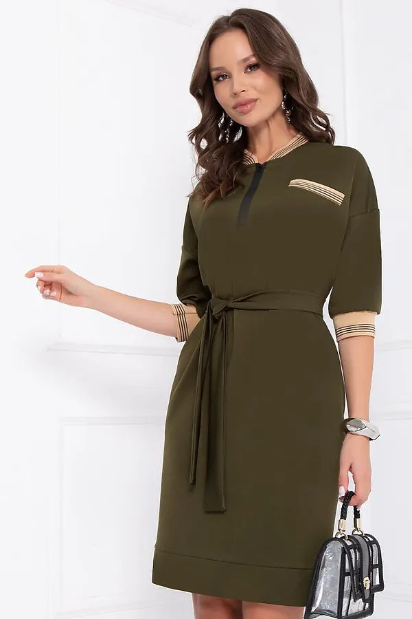 Платье BELLOVERA, хаки - фото 2