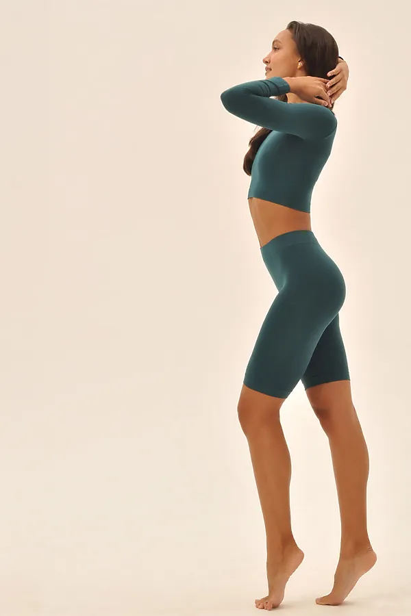MY Топ женский MA929 CROP TOP MANICA LUNGA (1/72) (emerald (изумруд) MY, emerald (изумруд) - фото 2