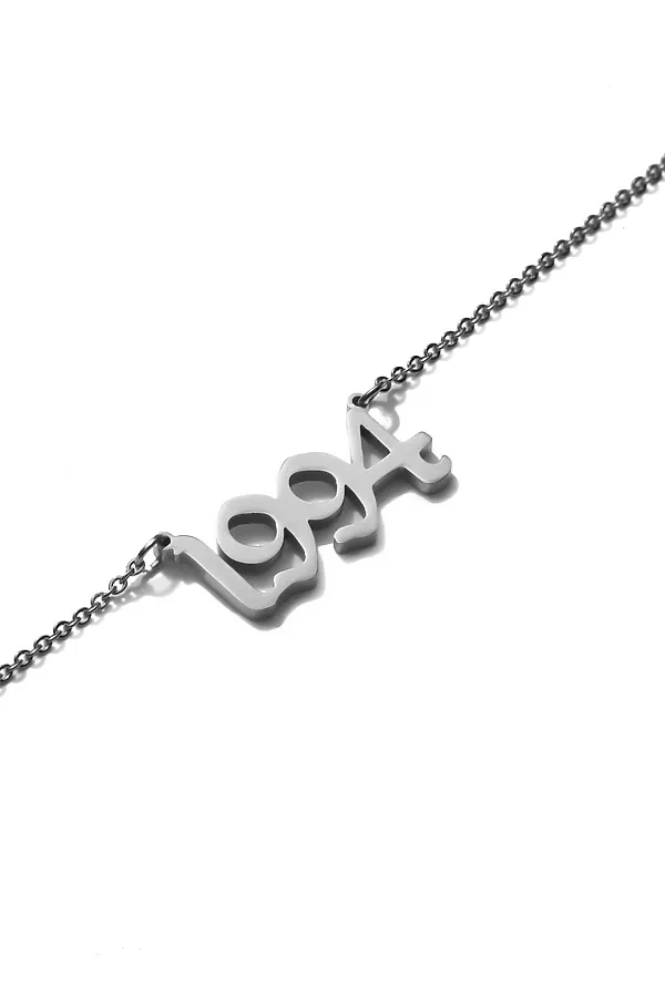 Колье-цепочка "Счастливое число" КРАСНАЯ ЖАРА, серебристый, темный никель - фото 2