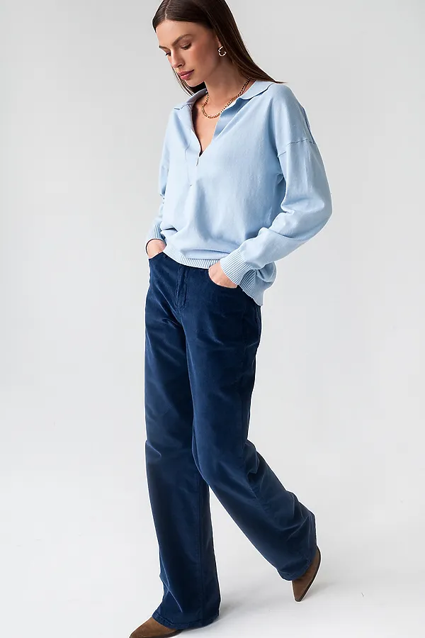 Джемпер-поло VILATTE, голубой - фото 2