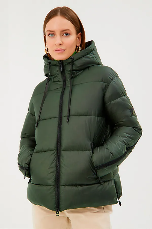 Пуховик HOOPS, темно-зеленый - фото 2