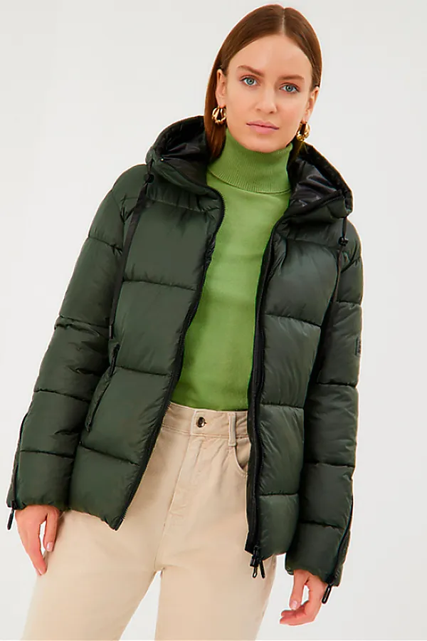 Пуховик HOOPS, темно-зеленый - фото 2