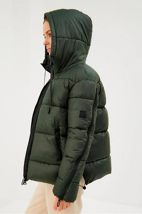 Пуховик HOOPS, темно-зеленый - фото 2