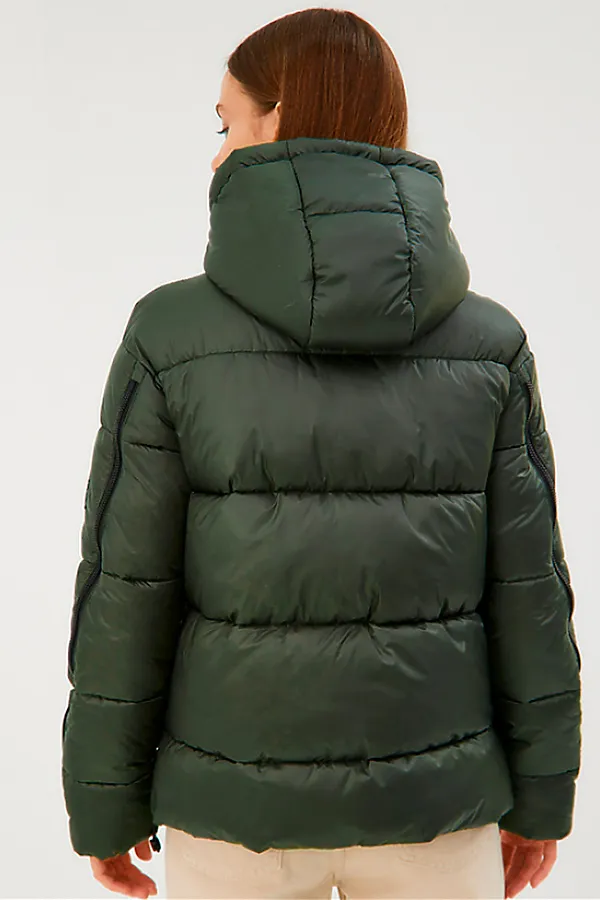 Пуховик HOOPS, темно-зеленый - фото 2