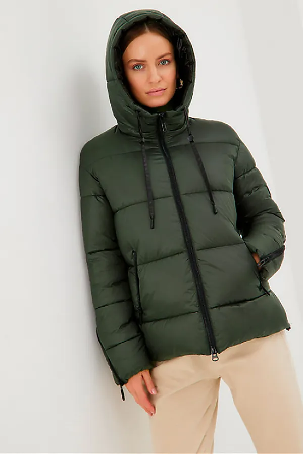 Пуховик HOOPS, темно-зеленый - фото 2
