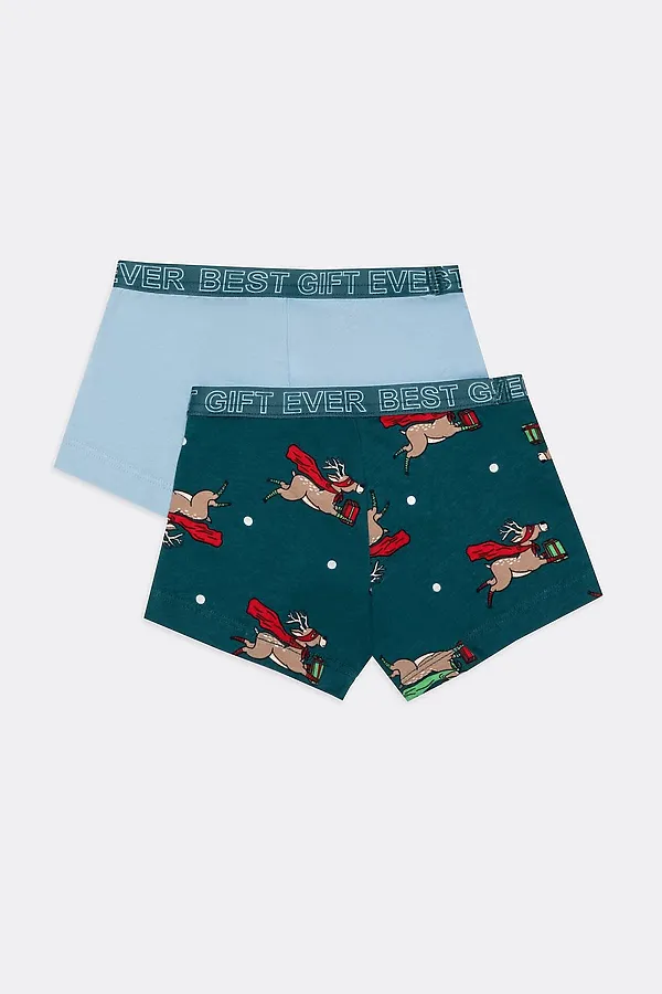 Трусы 2шт MARK FORMELLE, олени +голубой - фото 2