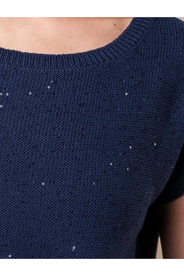 Джемпер  VILATTE, синий_пайетки - фото 2