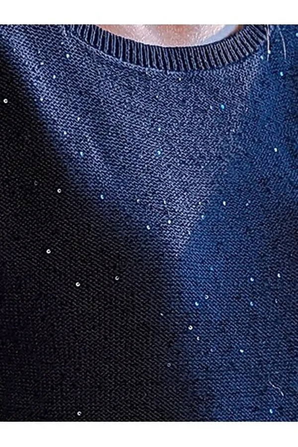 Джемпер  VILATTE, синий_пайетки - фото 2