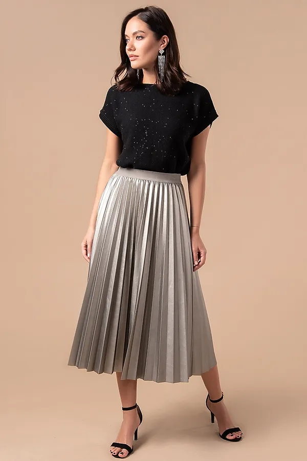 Джемпер  VILATTE, черный_черный_пайетки - фото 2