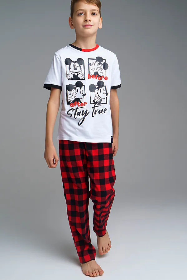 Комплект (Футболка+Брюки) PLAYTODAY, красный,черный,белый - фото 2