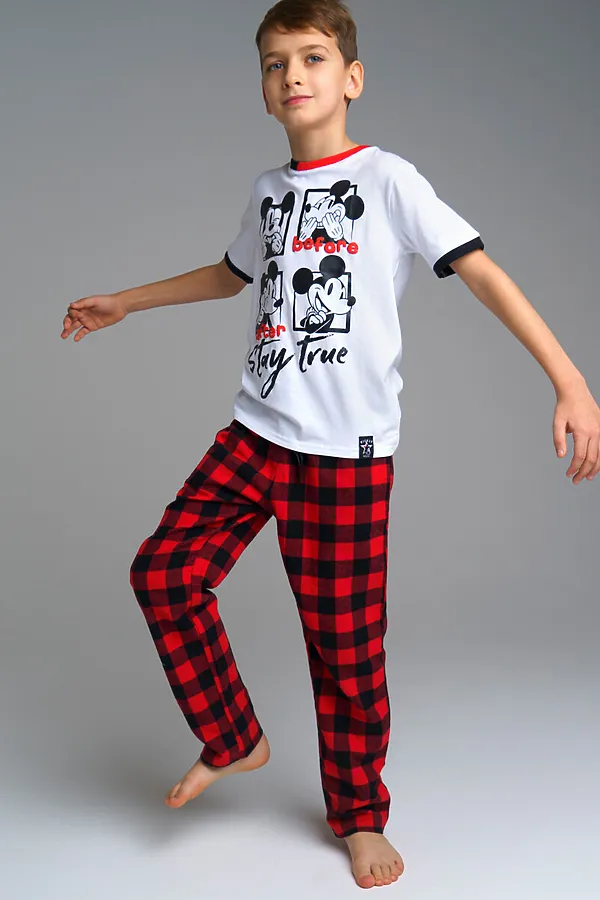 Комплект (Футболка+Брюки) PLAYTODAY, красный,черный,белый - фото 2