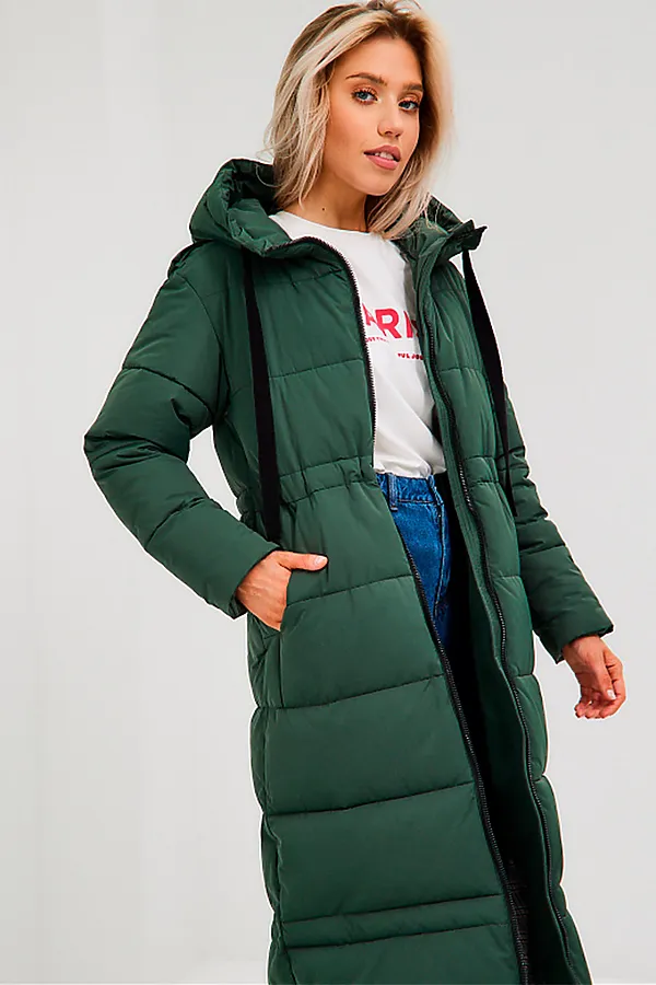 Пуховик HOOPS, темно-зеленый - фото 2