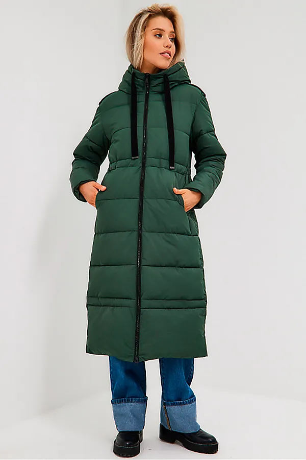 Пуховик HOOPS, темно-зеленый - фото 2