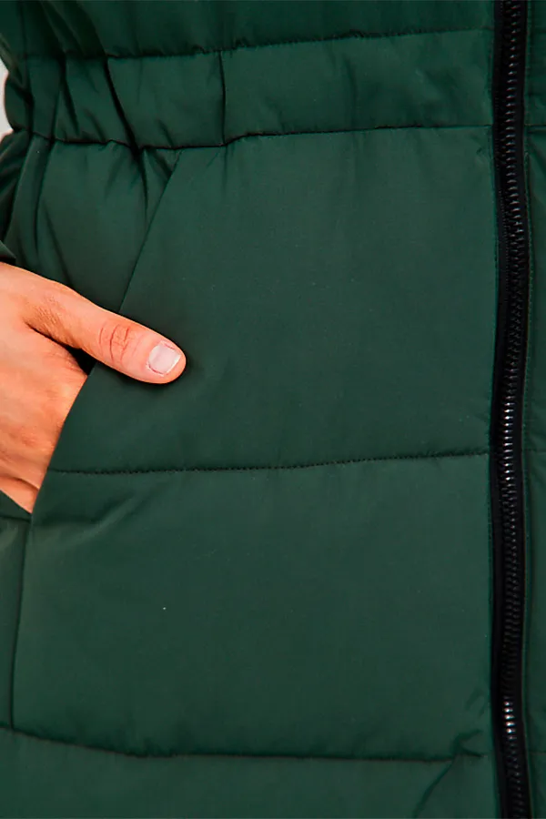 Пуховик HOOPS, темно-зеленый - фото 2