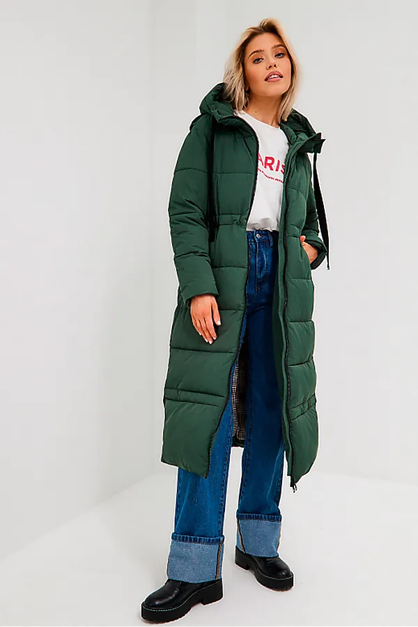 Пуховик HOOPS, темно-зеленый - фото 2