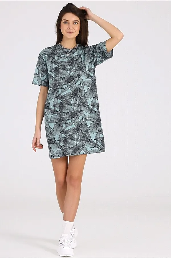 Платье АПРЕЛЬ, паутинка на светло-зеленом - фото 2