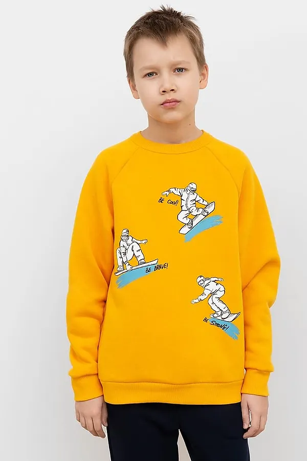 Джемпер  MARK FORMELLE, охра +печать - фото 2