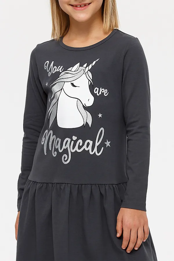 Платье KOGANKIDS, т.серый - фото 2