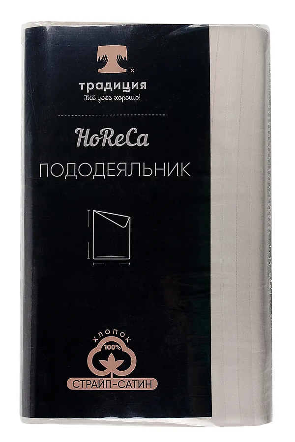 Пододеяльник HoReCa 177х217, страйп-сатин, арт 4863 НАТАЛИ, белый песок - фото 2
