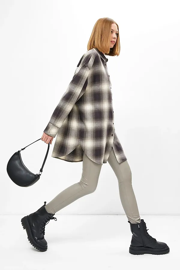 Рубашка  MARK FORMELLE, кофейная клетка - фото 2