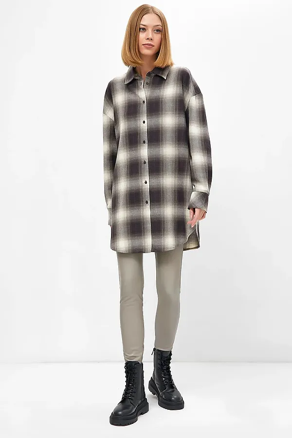 Рубашка  MARK FORMELLE, кофейная клетка - фото 2