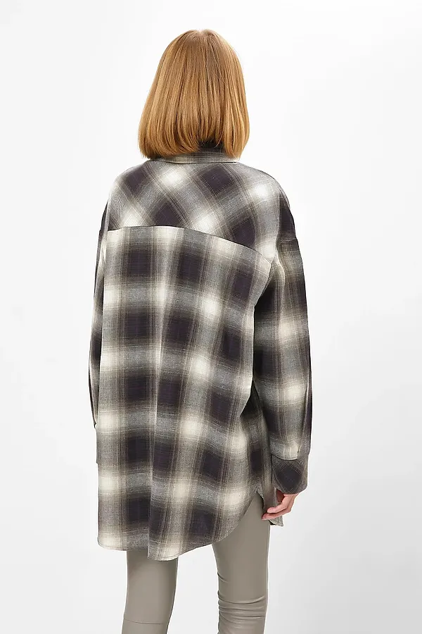 Рубашка  MARK FORMELLE, кофейная клетка - фото 2