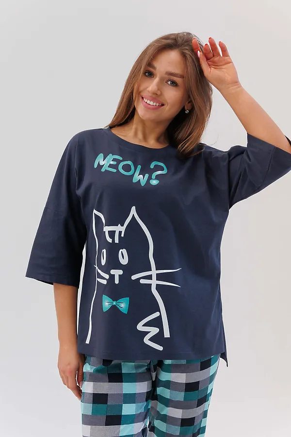 Костюм (Футболка+Брюки) MODELLINI, ментоловый - фото 2