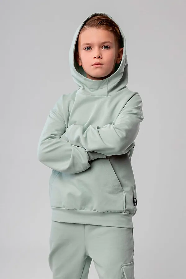 Костюм (Худи+Брюки) BODO, серо-голубой - фото 2