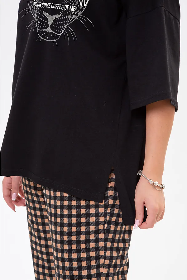 Костюм (Футболка+Брюки) MODELLINI, чёрный - фото 2