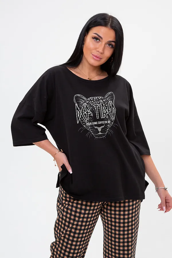 Костюм (Футболка+Брюки) MODELLINI, чёрный - фото 2