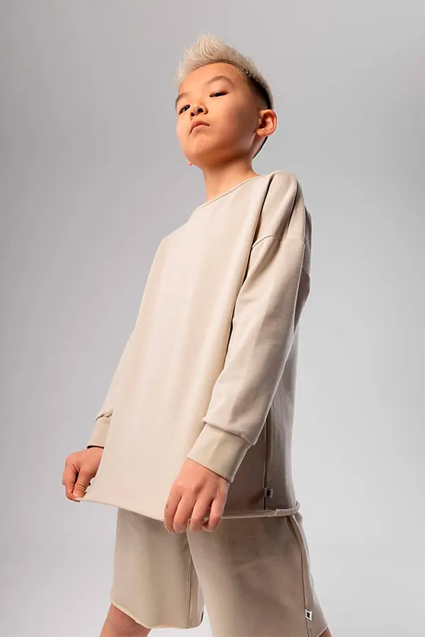 Костюм (Свитшот+Шорты) BODO, бежевый - фото 2