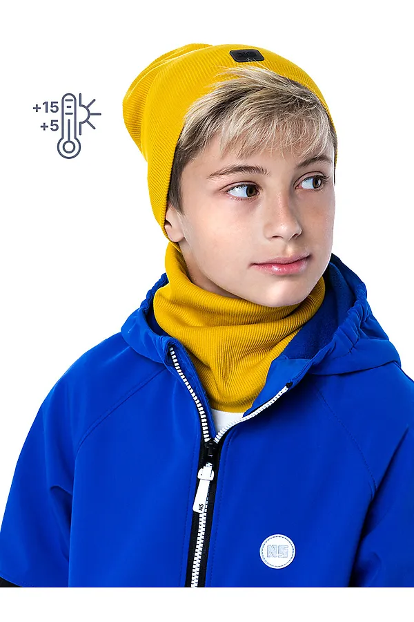 Комплект (шапка+снуд) NIKASTYLE, горчичный - фото 2