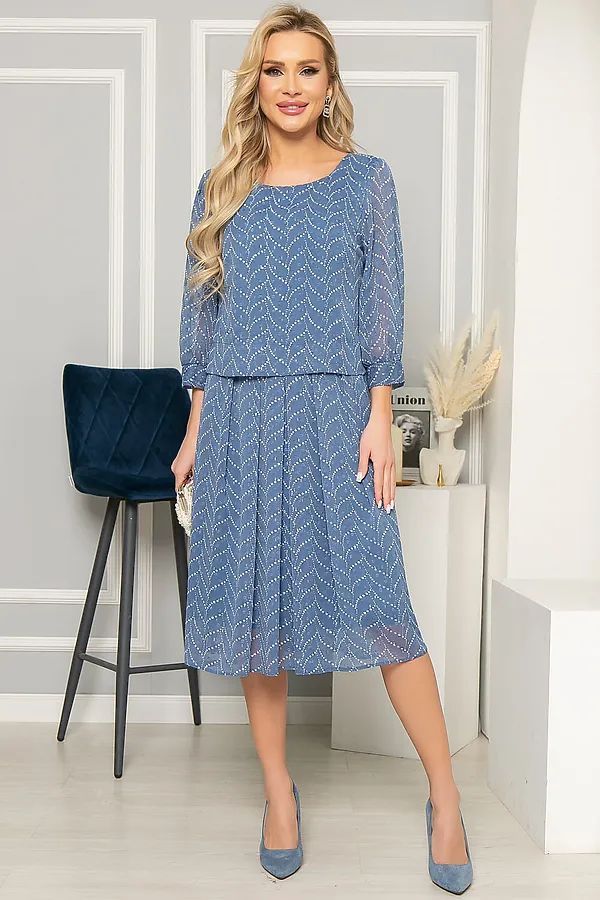 Платье LADY TAIGA, голубое - фото 2