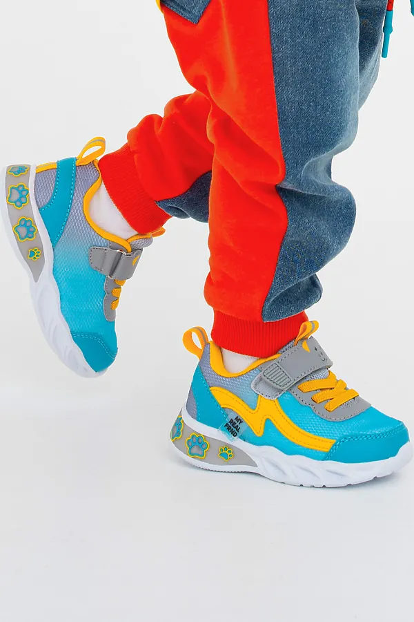 Кроссовки PLAYTODAY, голубой,жёлтый,серый - фото 2