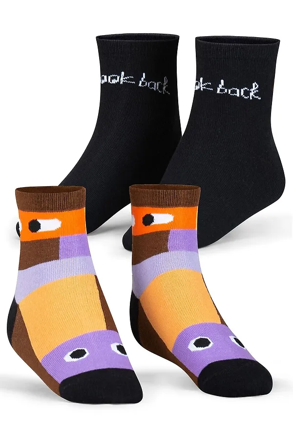 Носки 2п. PELICAN, черный/шоколадный - фото 2